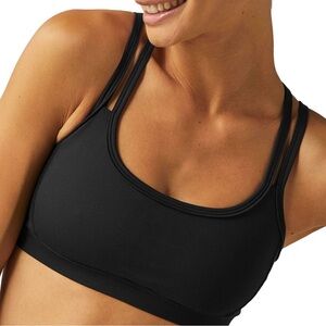 Beyond Yoga Double Strap Black Sports Bra